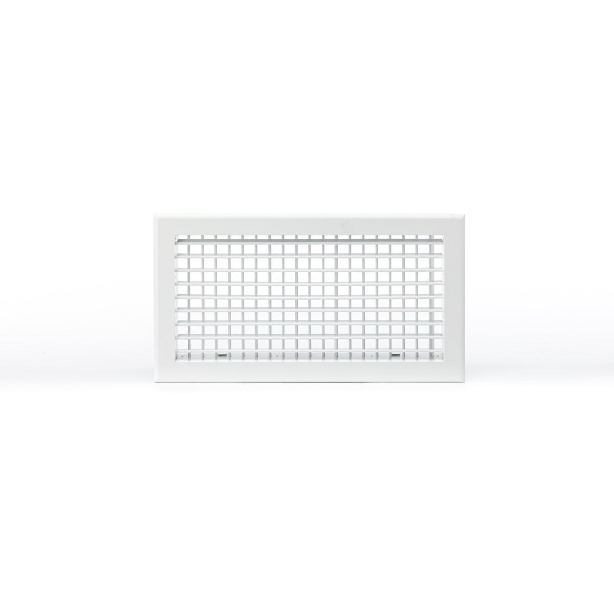 Grille double déflexion 400x200 blanc mat