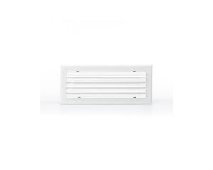 Grille linéaire alu blanche + Plénum1000X150 Blanc brillant