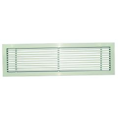 Grille linéaire  alu blanche + Plénum300X150 Blanc brillant