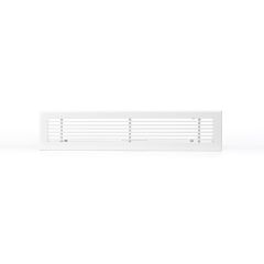 Grille linéaire alu blanche + Plénum600X150 Blanc brillant