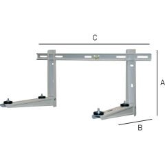 SUPCD50AB support mural prémonté + niveau 800x420mm charge maxi 140 kg