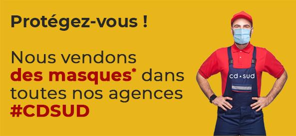 Nous vendons des masques dans nos agences !