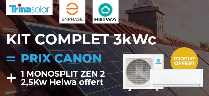 Offre photovoltaïque : Kit complet 3kWc